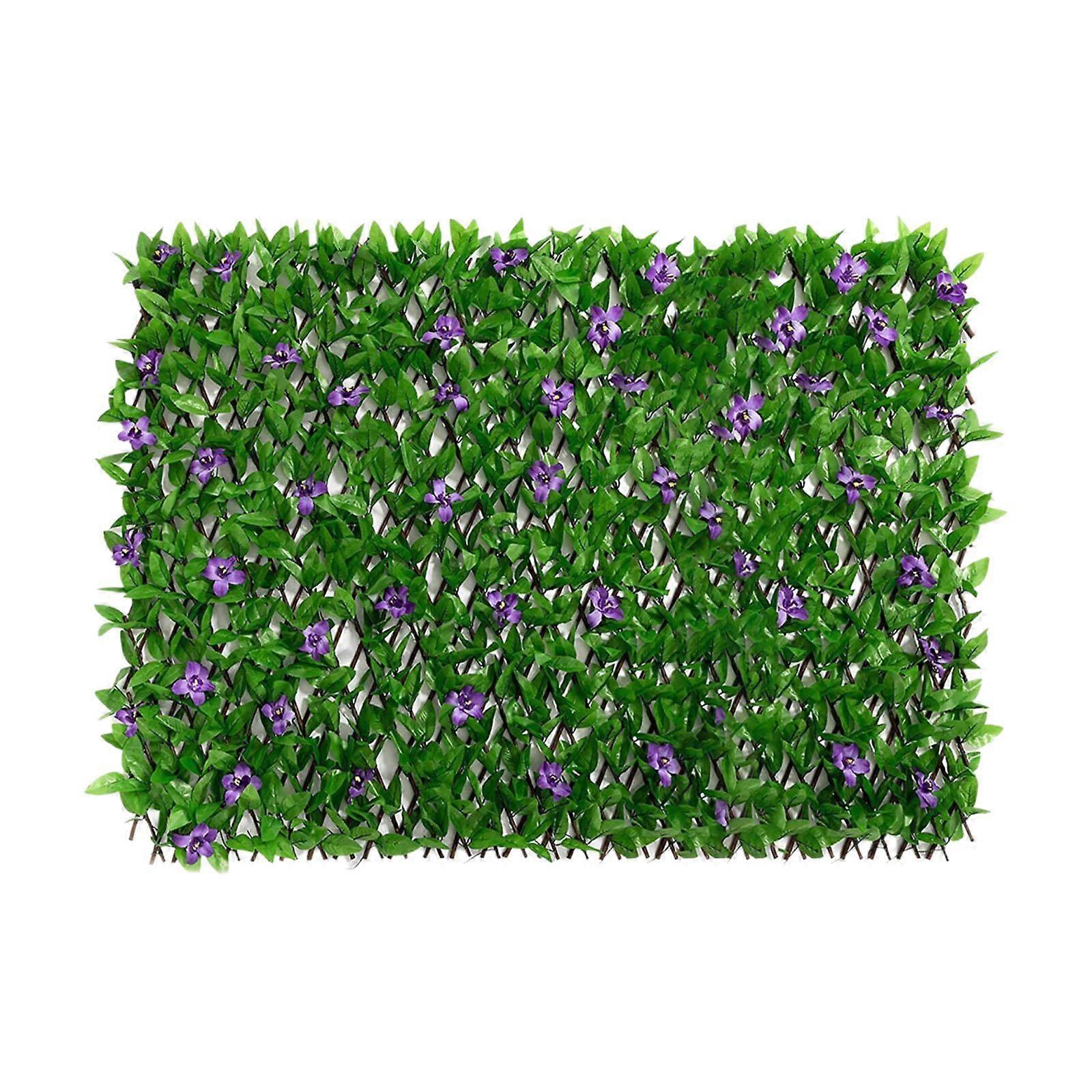 Artificial Leaf Privacy Fence Artificial Hedges Fence for Patio Yard Balcony 20x40cm