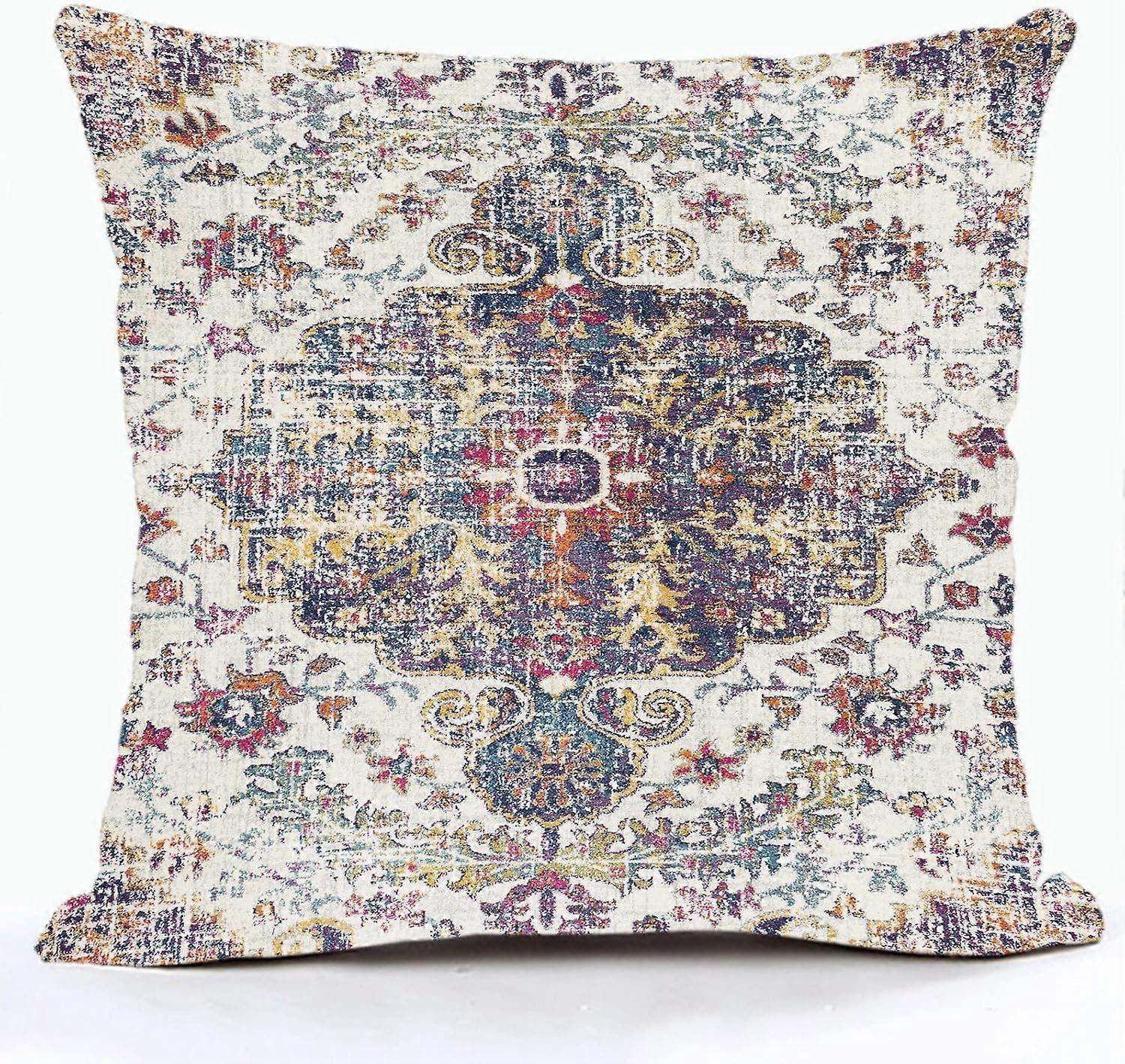 Boho Flying Carpet Throw Pillow Case Cover Ride Romântico Tribal Pattern Vintage Design Algodão Linho Jogar Almofadas Capa Sofá Home Office