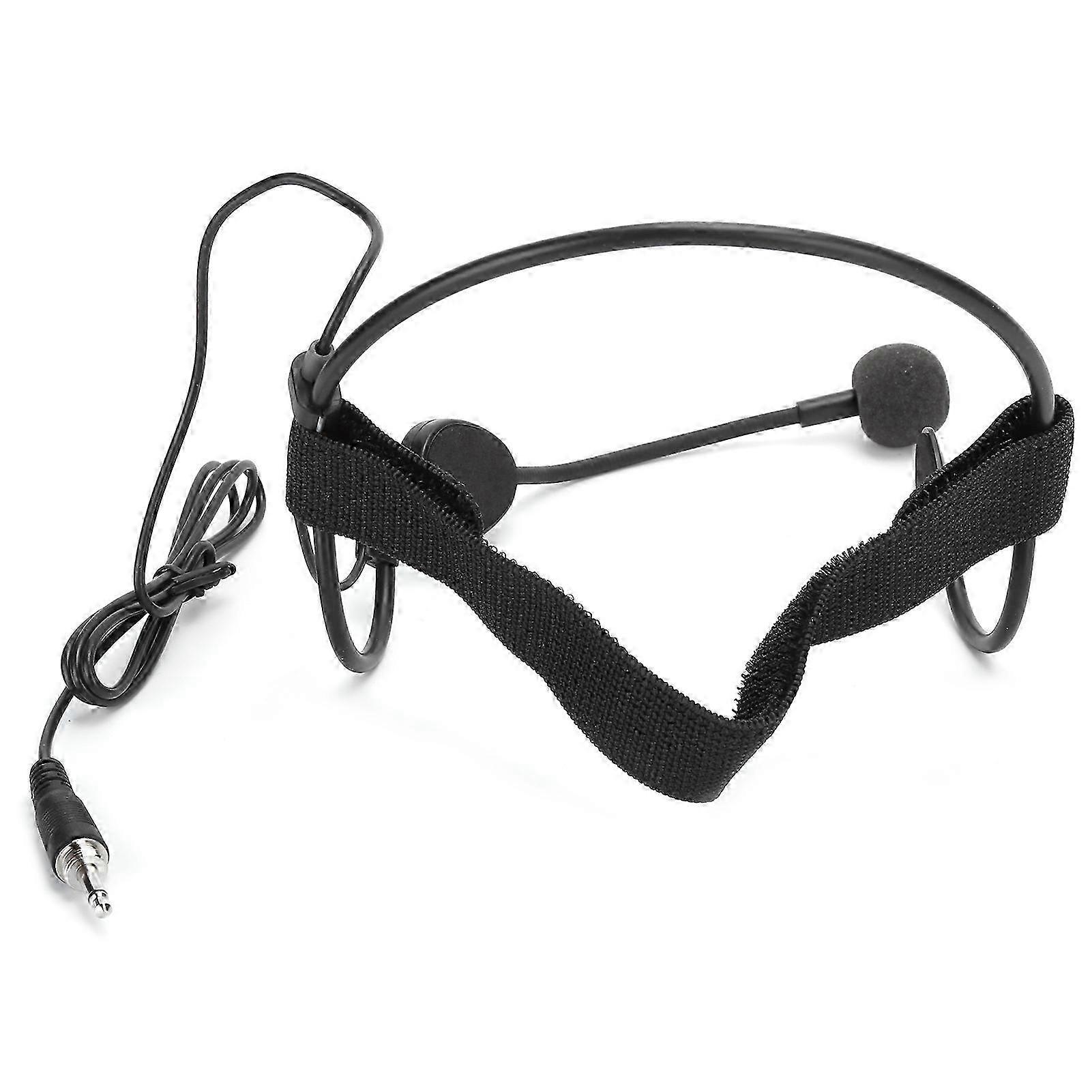 Mini Headband Wired Microphone 3.5MM Plug Ear Hook Condenser Mic for Performance Teaching