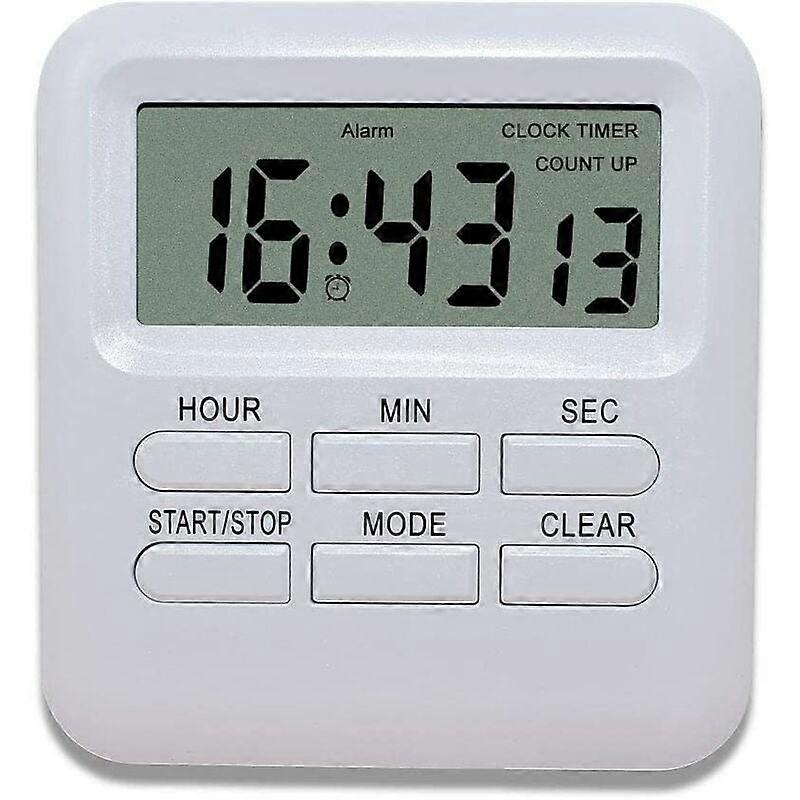 XHX Digital Timer with 3 in 1 Clock/Alarm Clock Function, Magnetic Kitchen Timer, Countdown Stopwatch Timer, Time Management for Kitchen/Study/Sport (