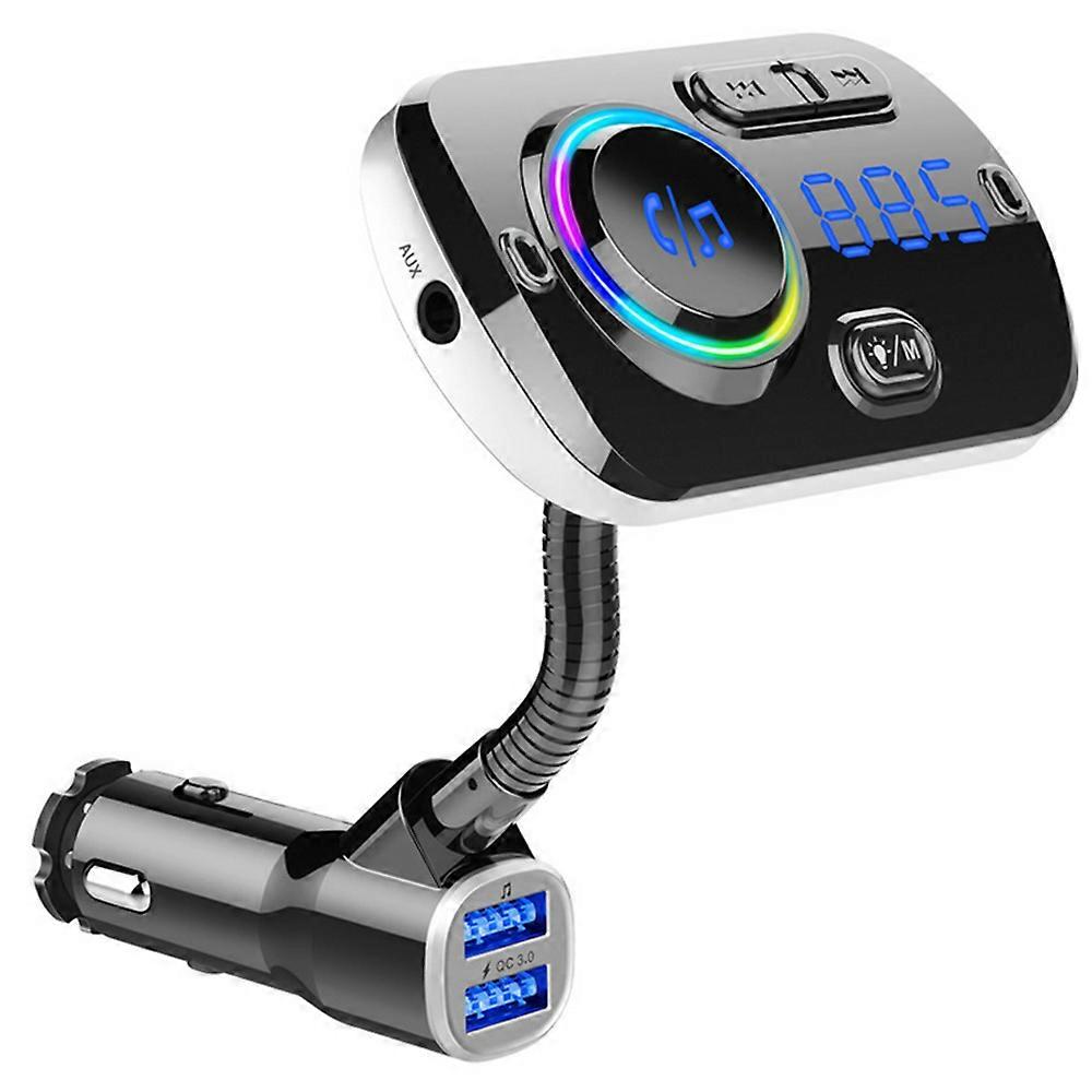 Bluetooth Car FM Transmitter Audio Adapter Receiver Wireless Hands Free
