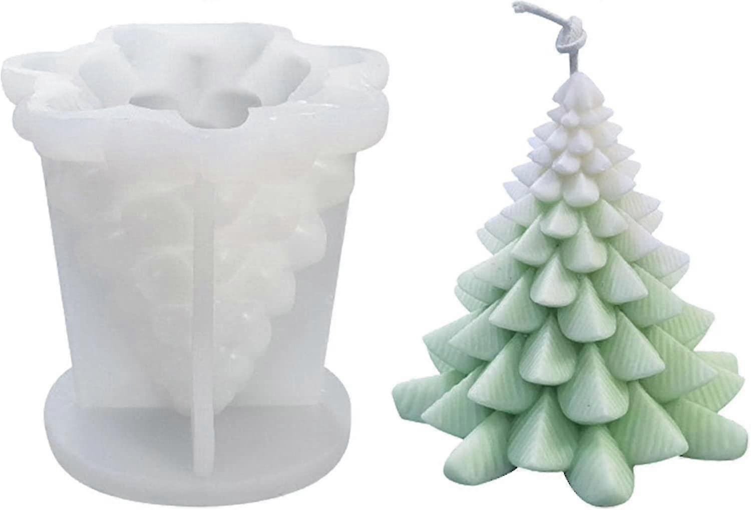 3d Christmas Tree Candle Mould, Silicone Molds For Candle Making, Exquisite 3d Pine Tree Mold For Handmade Diy Scented