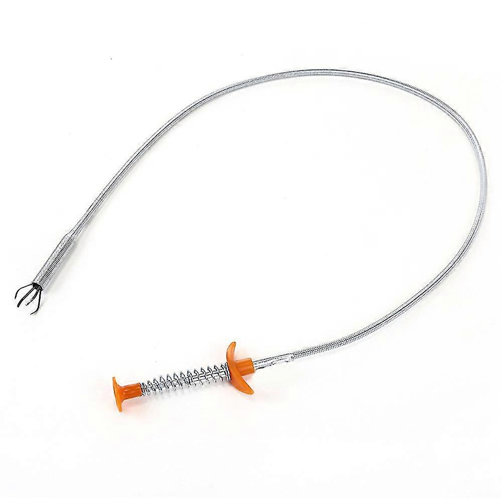 Flexible Long Reach Claw Pick Up Narrow Bend Curve Grabber Tool Spring Grip 80cm