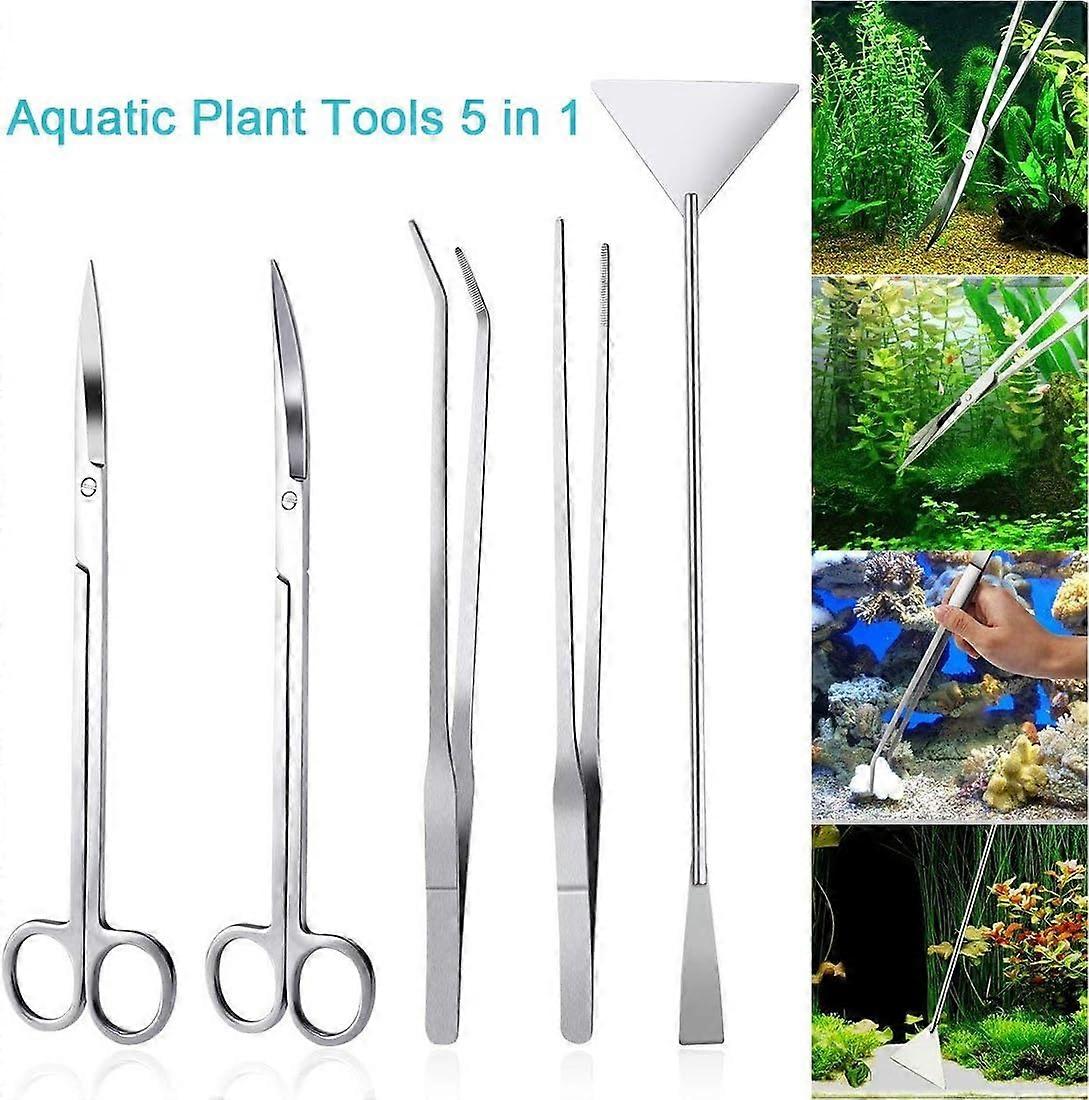 WJTG מפעל נירוסטה סט כלים אקווריום דג מיכל Aquascaping מספריים מספריים KitJ