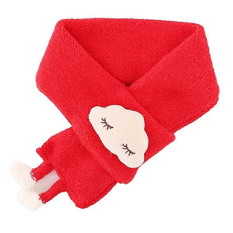 Women's Winter Fluffy Knitted Scarf Collar Solid Color Shawl Neck Windproof