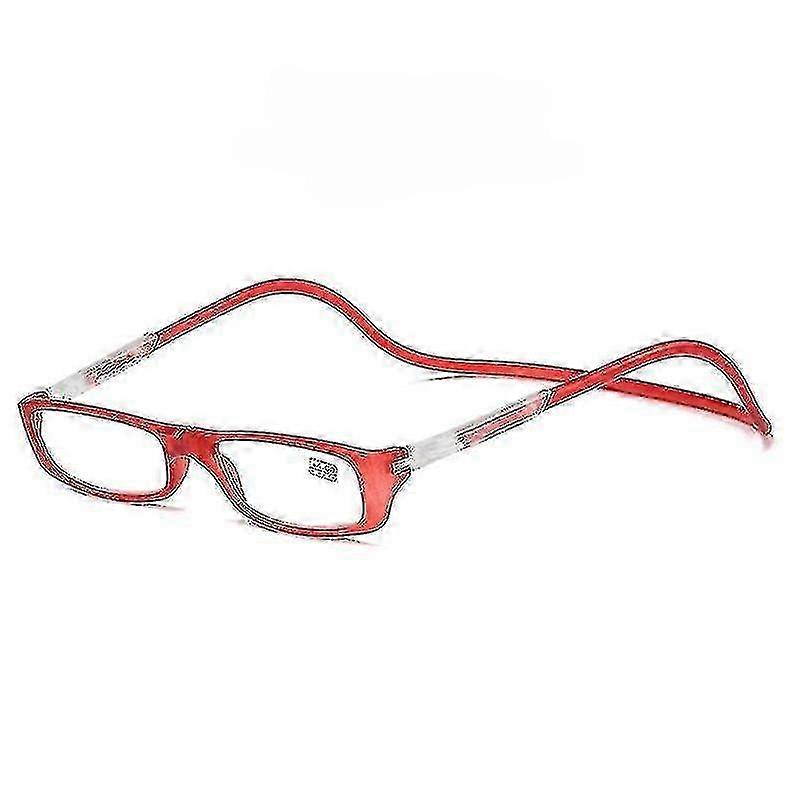 Folding Magnetic Reading Glasses Snap Click Front Neck Hanging Spectacles