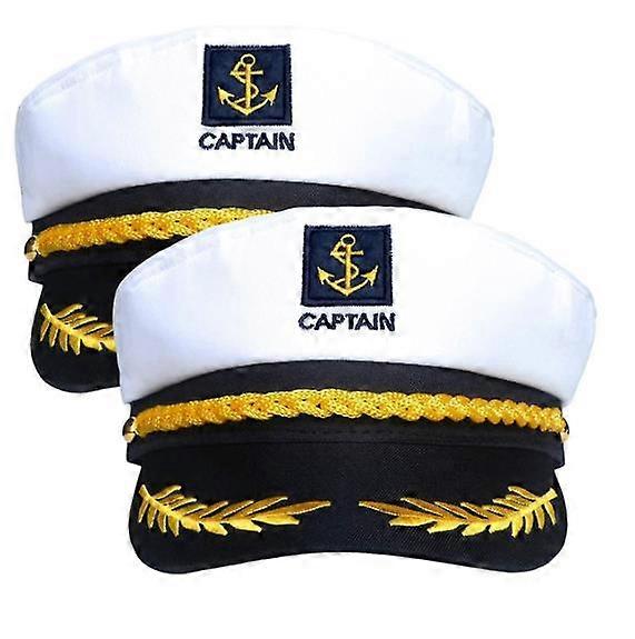 Hat，2 Pieces Navy Marine Admiral Style Hat - Adjustable ShiSailor Cap