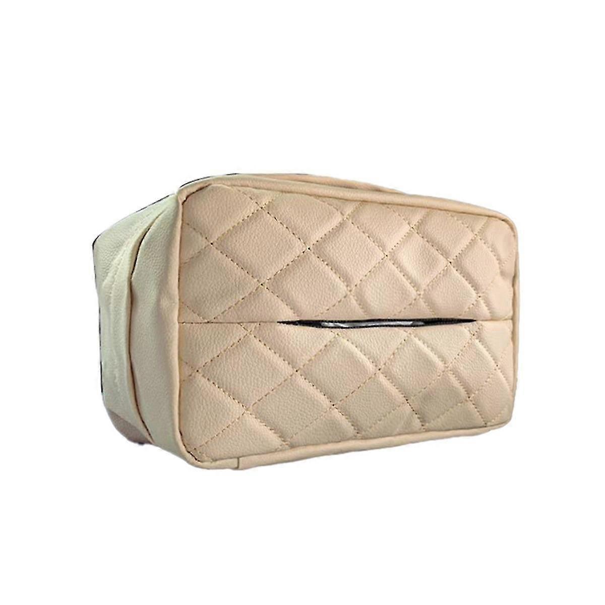 Car Tissue Holder, Tissues Box Cover for Car Backseat, Perfect for Organization and Daily Use (Beige)