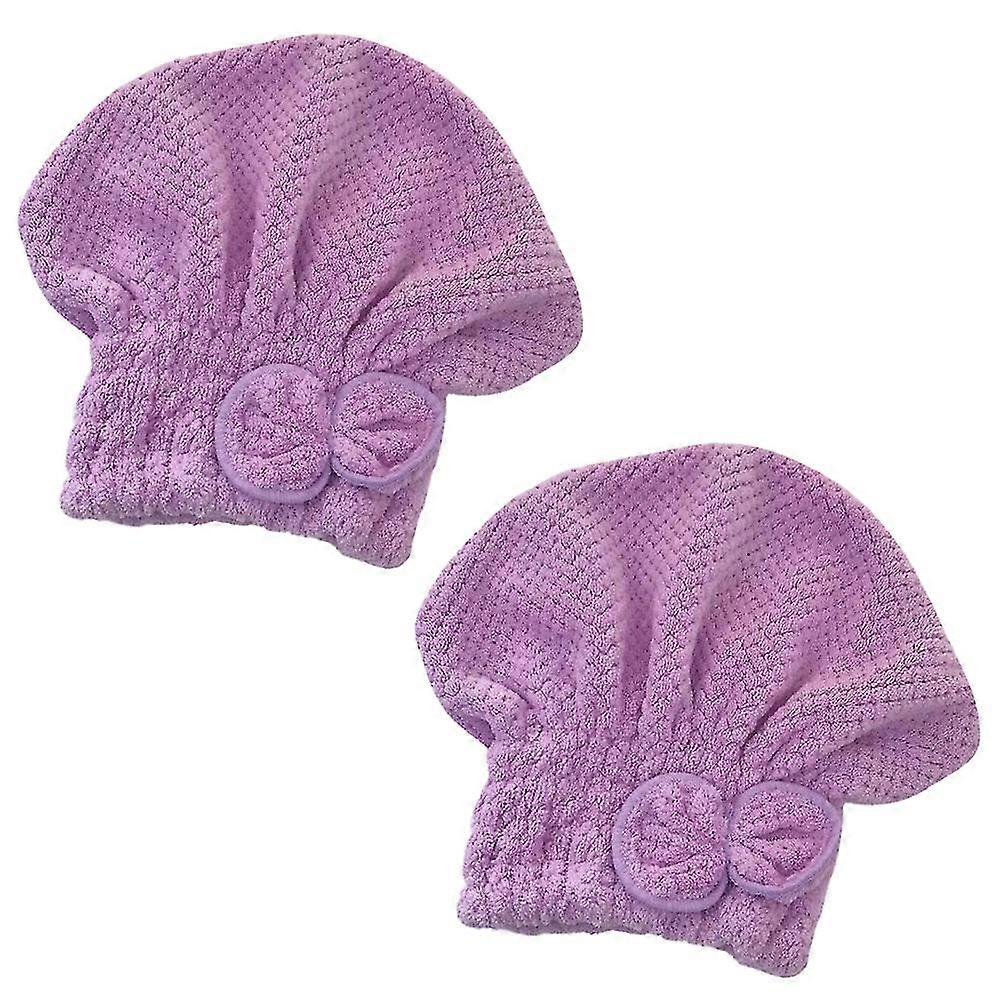2 Pack Microfiber Hair Drying Caps Soft Ultra Absorbent