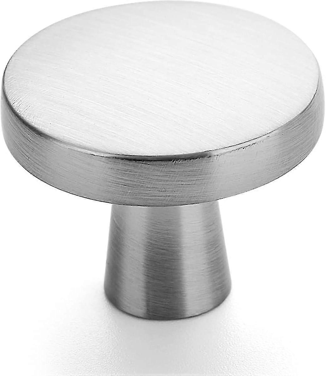 10 Pack 1-1/4 Inch Kitchen Cabinet Knobs Solid Round Dresser Drawer Knobs Matte Black Dresser Knobs Simple Cabinet Hardware For Cupboard Drawer Pulls