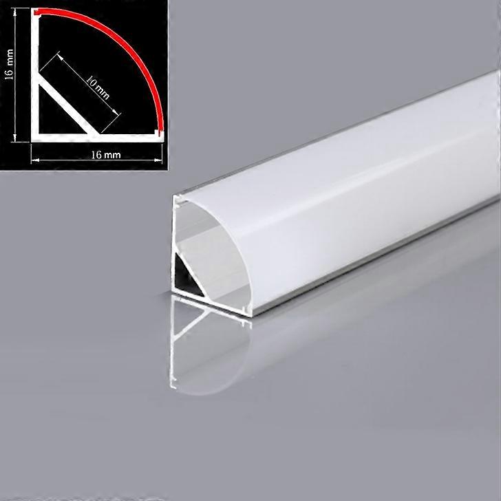 Chesbung LED Strip Diffuser Aluminium Kanaal Zwart U-Vorm 6x1m Met Melkwit Cover, Clips En Connectors