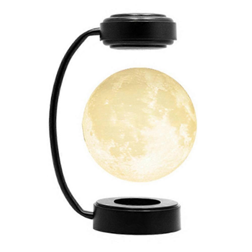 CX-8801 Magnetic Levitation Moon Lamp Home Decoration Night Light Table Lamp, EU Plug - Black