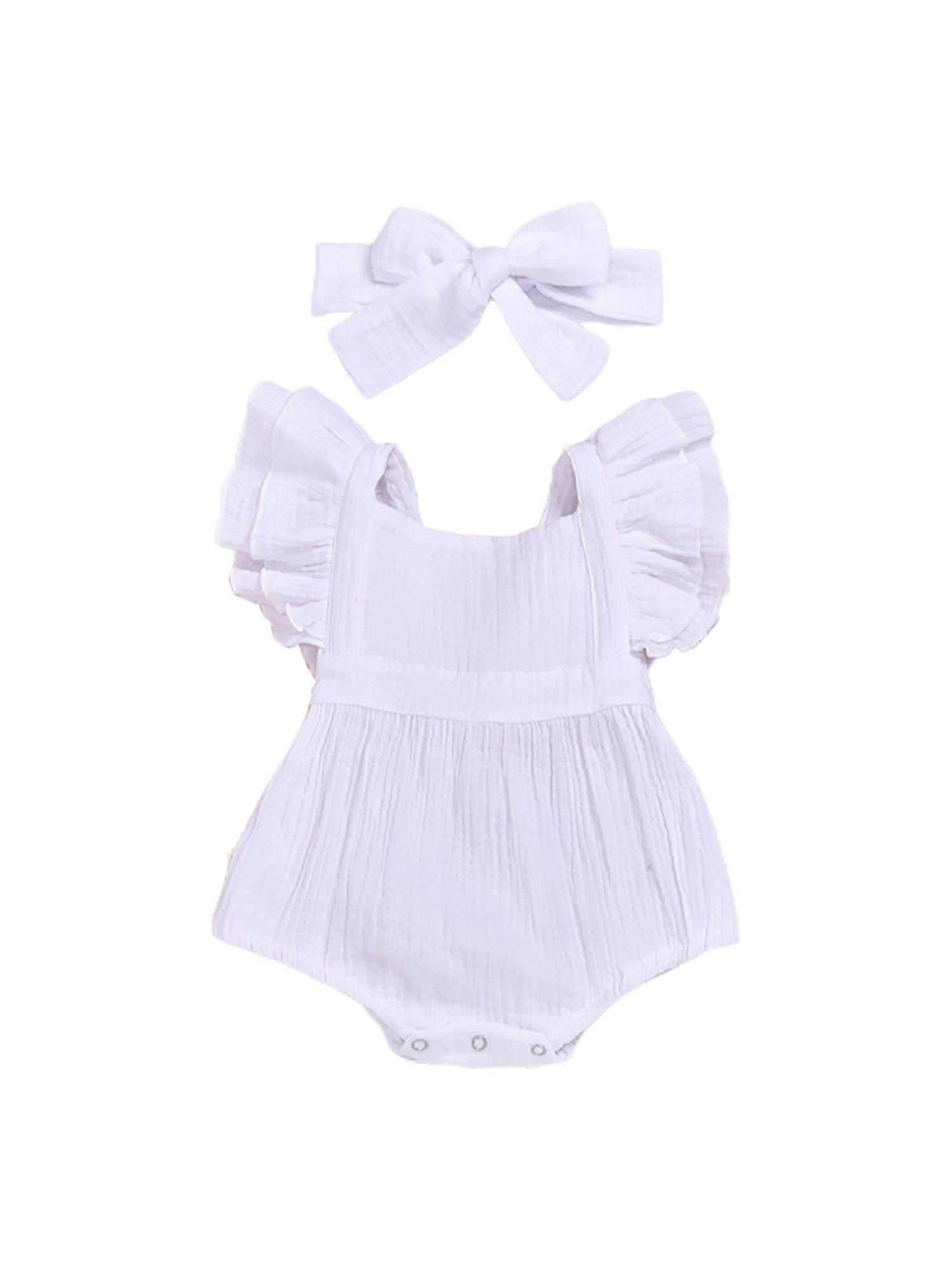 Ensemble de tenues pour nouveau-né fille, combinaison, barboteuse, bandeau