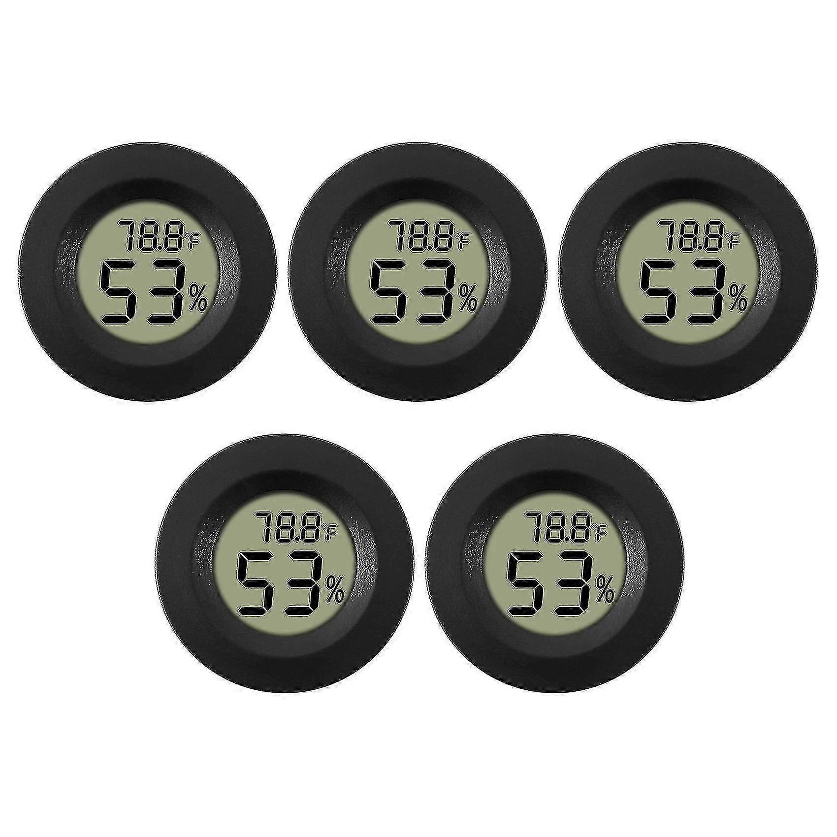 Hygrometer Digital Lcd Monitor Humidity Meter Gauge - 5-pack