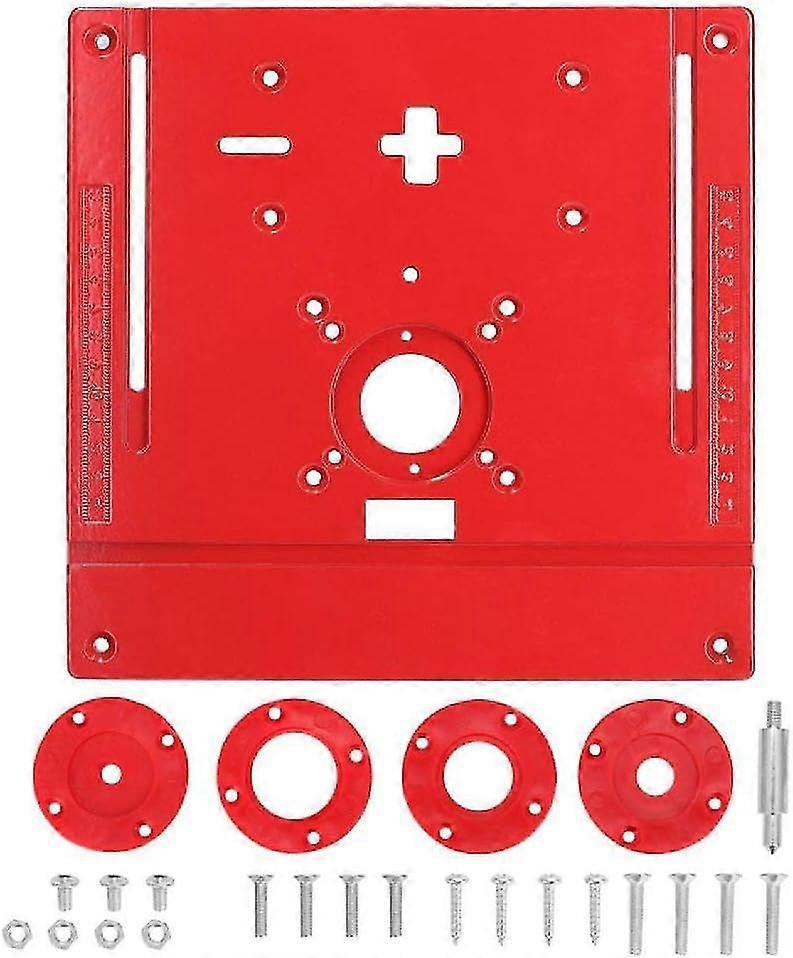 Woodworking Tool: Practical Router Table Insert Plate Trimming Machine with Clear Scale Flip Board Engraving Auxiliary
