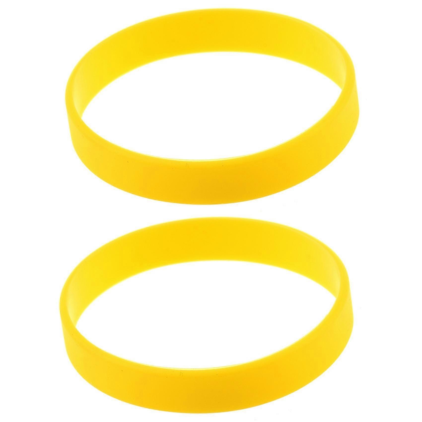 2x Moda Silicone Borracha Elástico Elástico Pulseira pulseira punho pulseira pulseira pulseira amarelo
