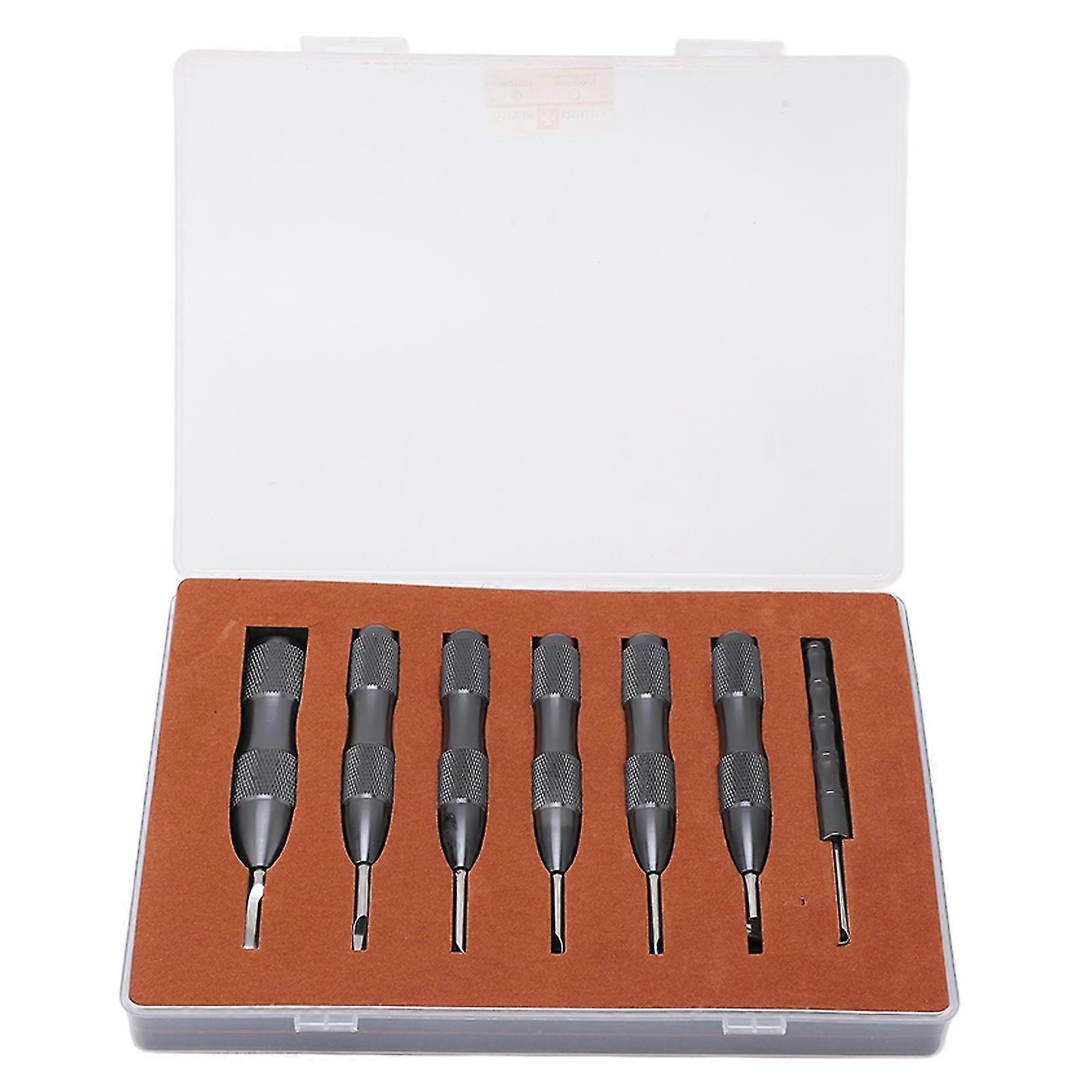 Watch Back Cover Opener Tool Set - 7 Pcs Aluminum Alloy Pry Back Case Remover for Watch Repair (Gray)