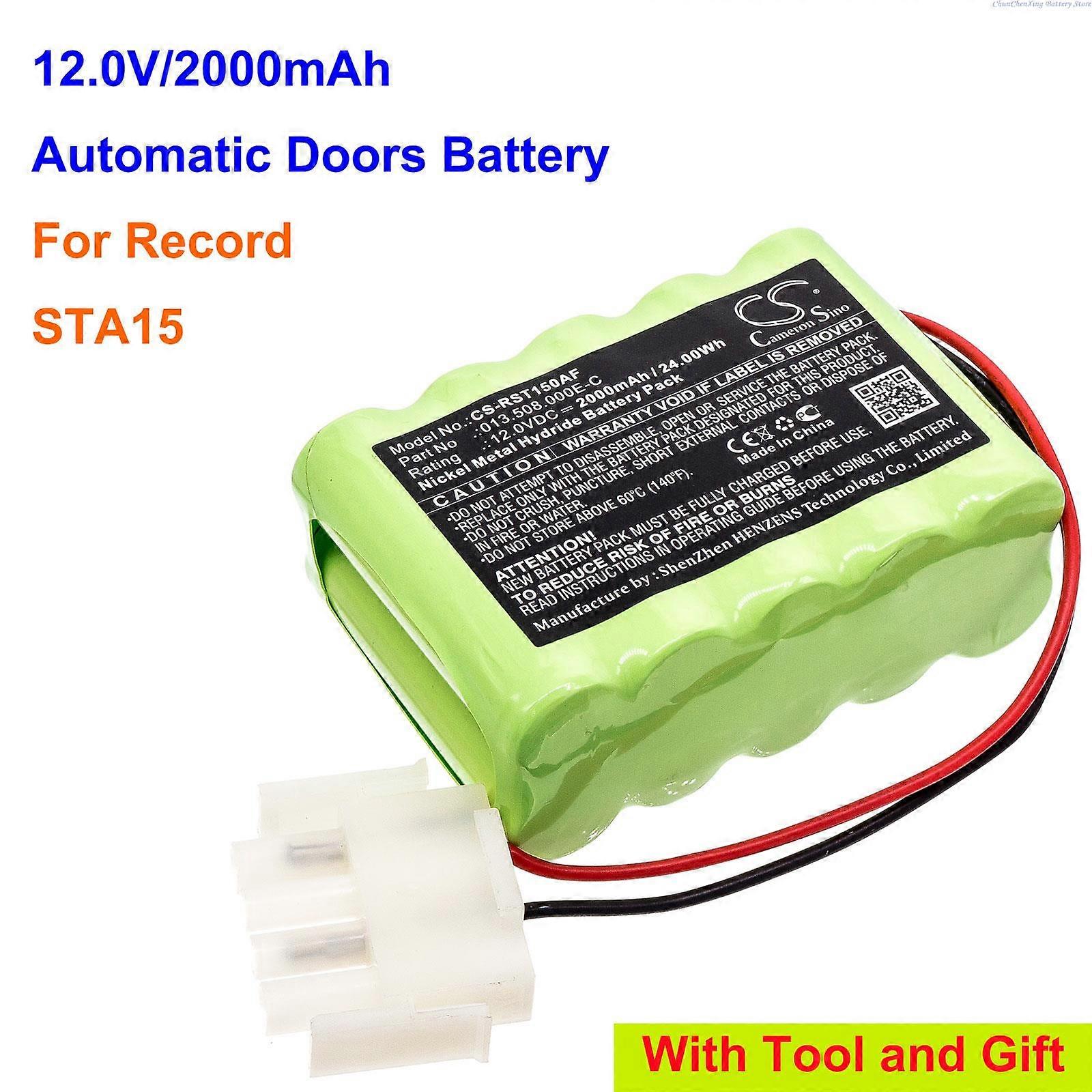 2000mAh Automatic Doors Battery 013.508.000E-C for Record STA15