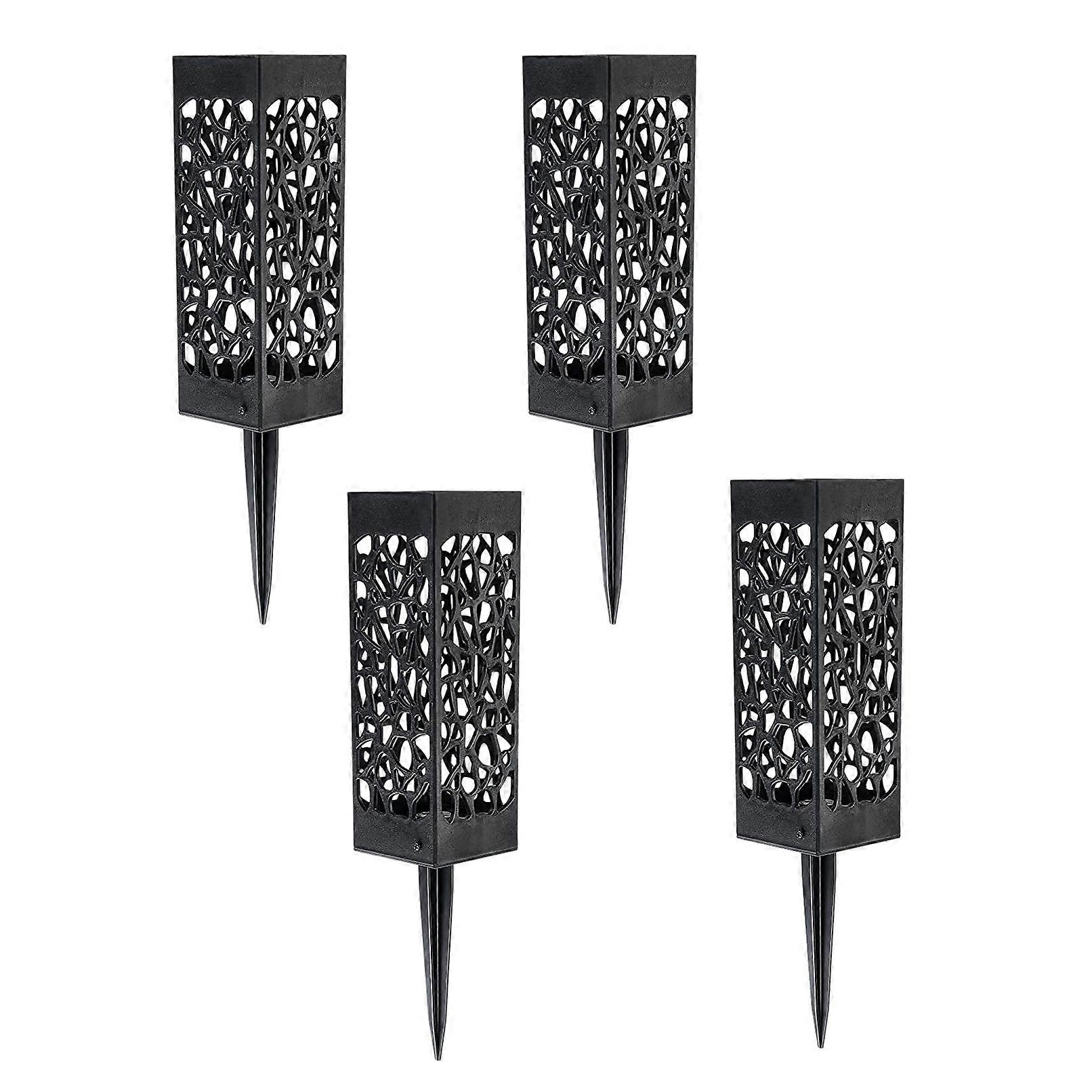 4 Pack Headstone Vase Memorial Tombstone Decorations Cemetery Floral Containers with Stakes Drainag