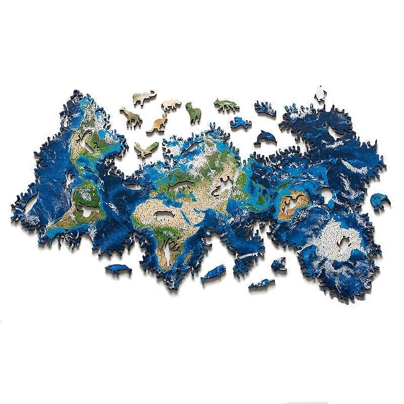 Wooden Irregular Puzzle Toy, Colour: Unlimited Earth