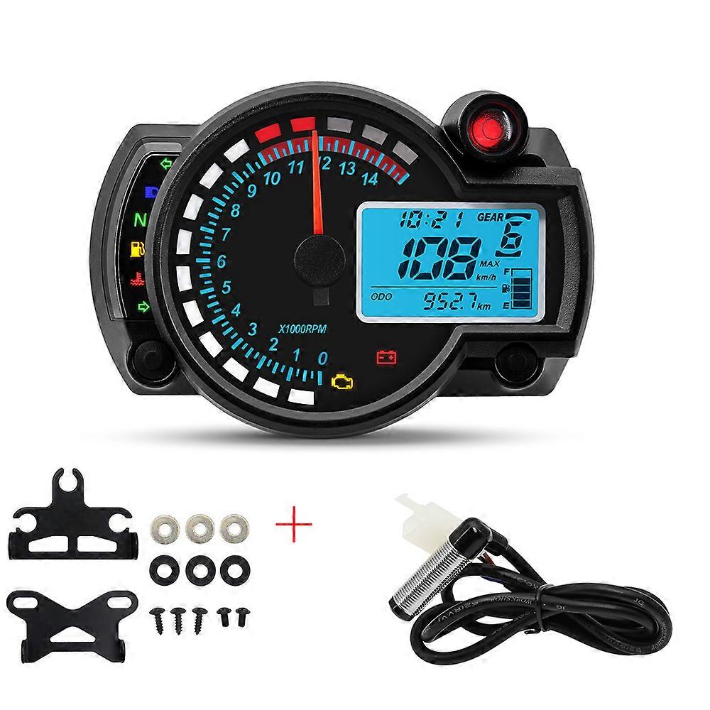 2023 Universal LCD Digital Motocicletă 7Colors Speed Gauge Meter MAX 299KM / H Tablou de bord Noul instrument de vitezometru RX2N Odometer