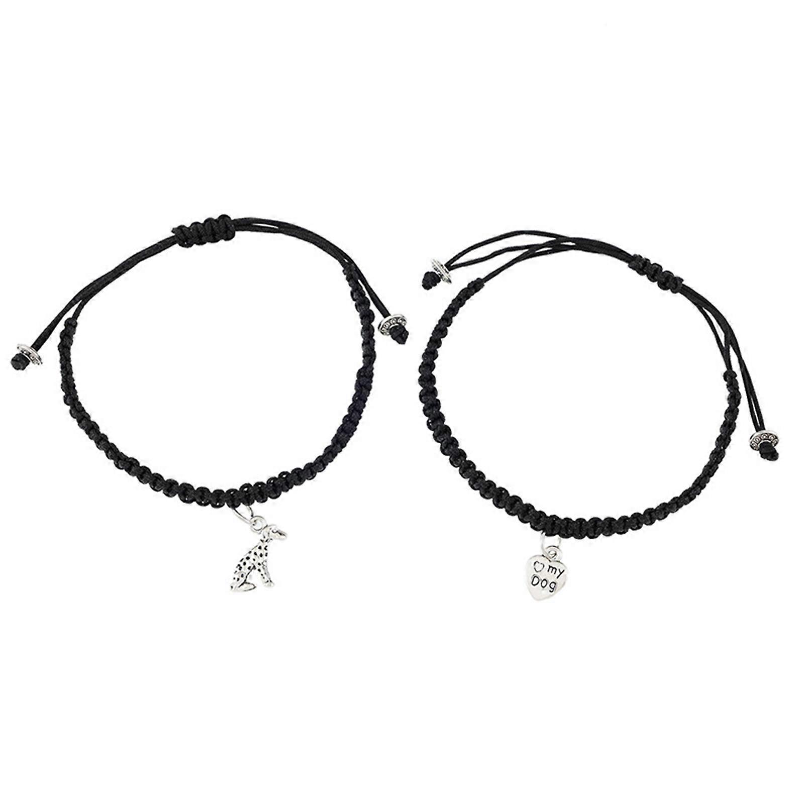Adjustable Red String Bracelets Rope Cord Threads with Charms for Success