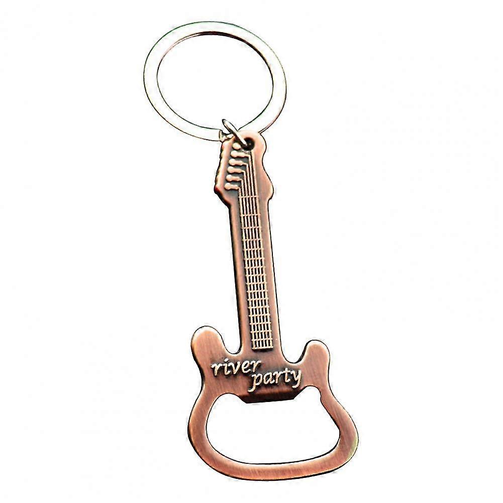 Bottle Opener Keychain Bottle Opener Innovative Multifunctional Stainless Steel Guitar Shape Key Ring for Home