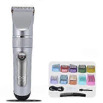 Hair Clippers For Men Electric Hair Cutting Kit Hair Trimmer Barber Kit With Adjustable Speeds Guide Combs Silver