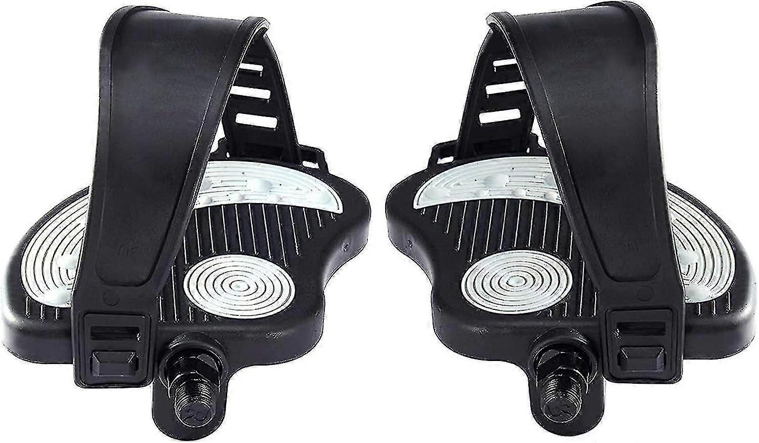 Exercise Bike Pedals with Non-Slip Straps, 1 Pair