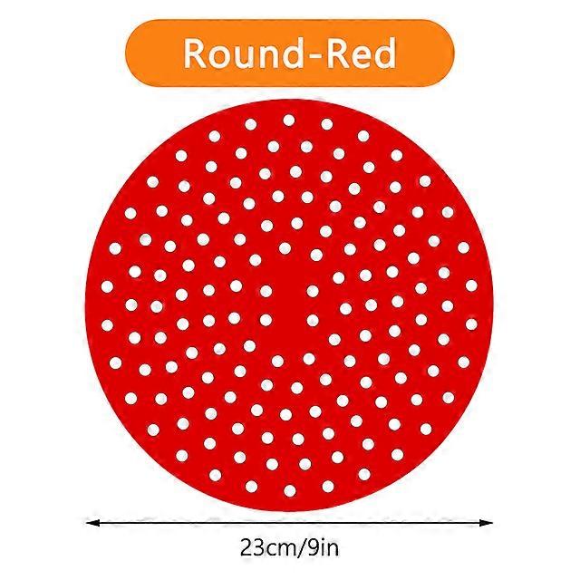 Reusable Silicone Air Fryer Mat Liner Non-Stick Steamer Pad Baking Inner Liner Cooking Mat for Kitchen Accessories Round Square
