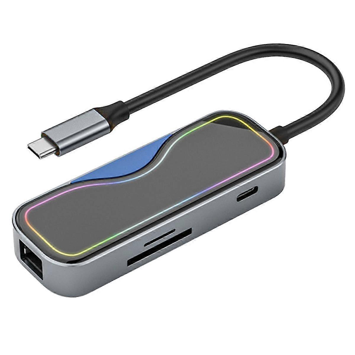 7-in-1 Type-c Docking Station Gigabit Network Port Docking Station Hub Hub Extender Usb3.0 Splitter