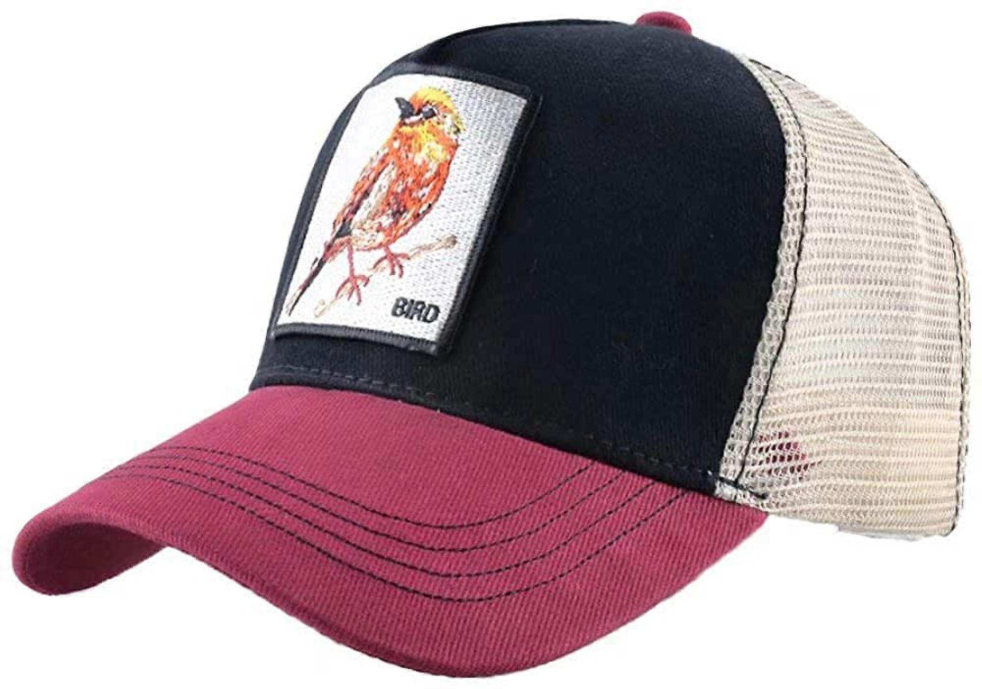 Unisexe Animal Mesh Trucker Hat Snapback Brodé Patch Casquettes De Baseball, N-RD2