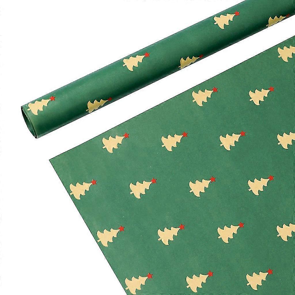 5pcs Christmas Wrapping Paper Kraft Paper Snowflake Elk Pattern For Xmas Gift