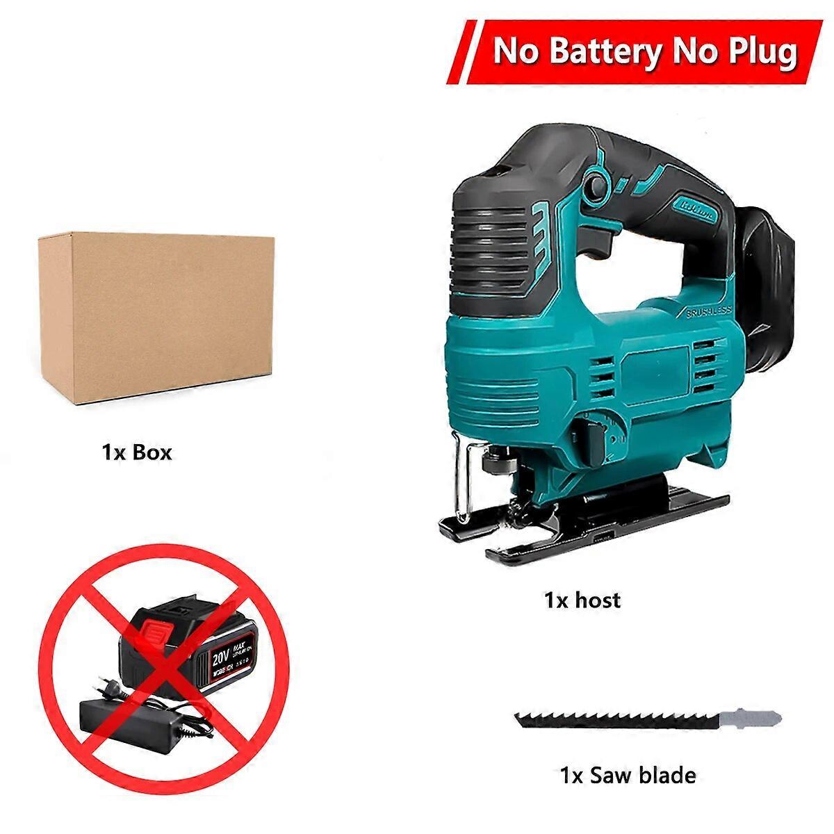 65mm 2900RPM 18V Brushless Cordless Jigsaw Electric Jig Saw Blade Adjustable Woodworking LED Power Tool for Makita 18V Battery
