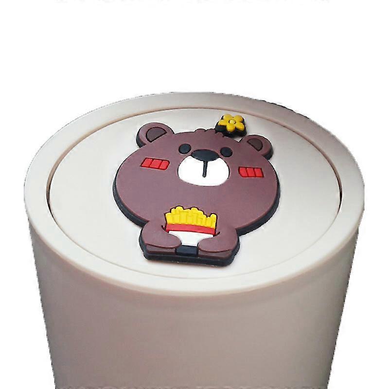 Car Trash Can Mini Desktop Bin with Stability Cover