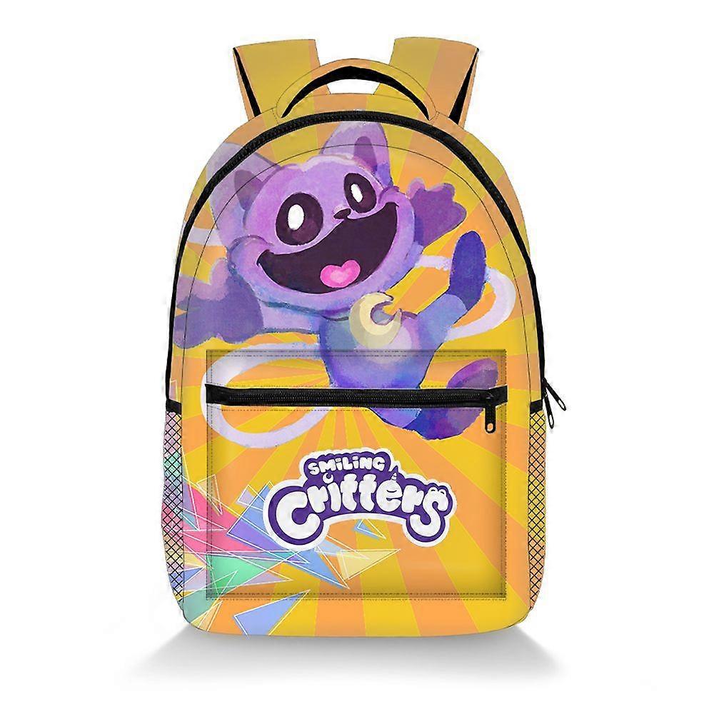 Poppy's Playtime Chapter 3 Smiling Critters Printed Backpack Student Polyester Cartoon Children's Backpack