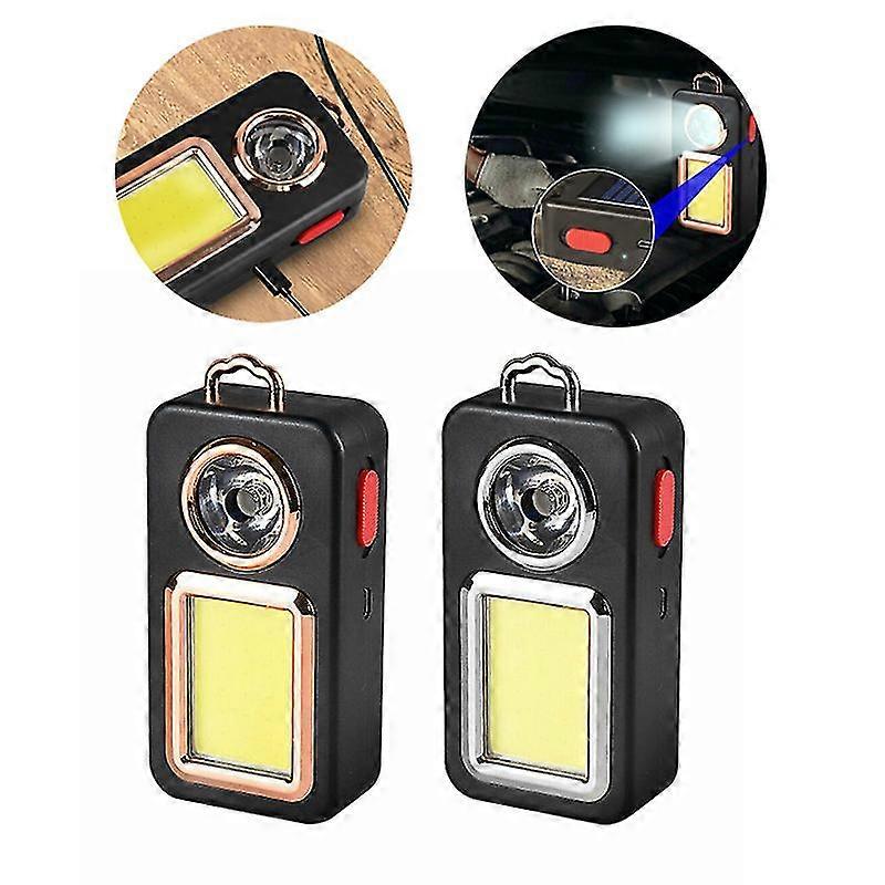 Solar LED Flashlight Torch COB Lantern Wroking Light USB Rechargeable Lamp