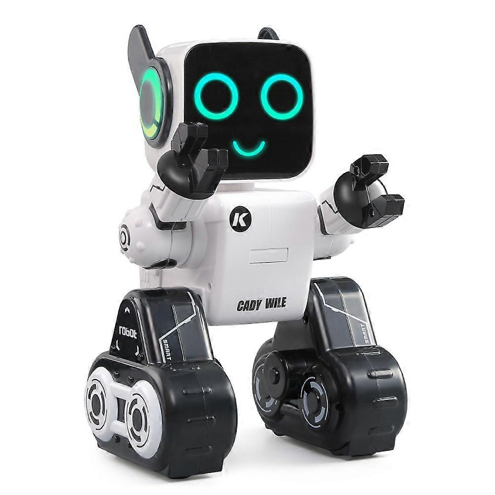R4 Cady Wile RC Roboter 2.4G Intelligenter intelligenter Roboter Klanginteraktion Gestensensorsteuerung Münzbank Geschenkspielzeug (Weiß)