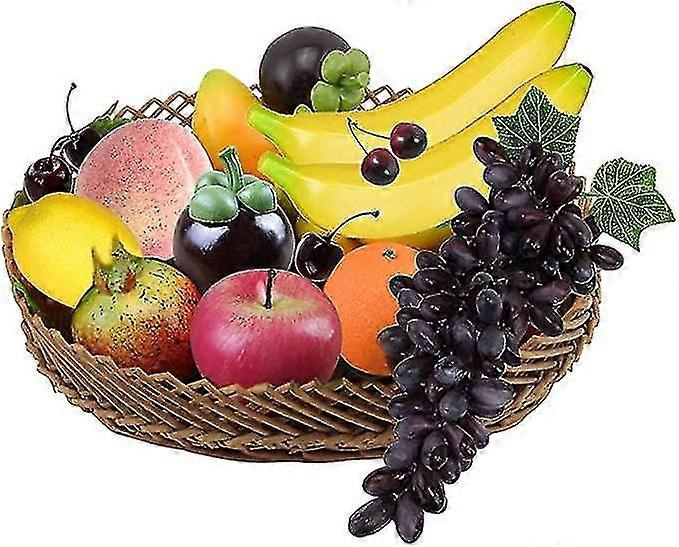 10buc decorative din plastic de fructe Set, fructe artificiale realiste fructe false pentru decorare
