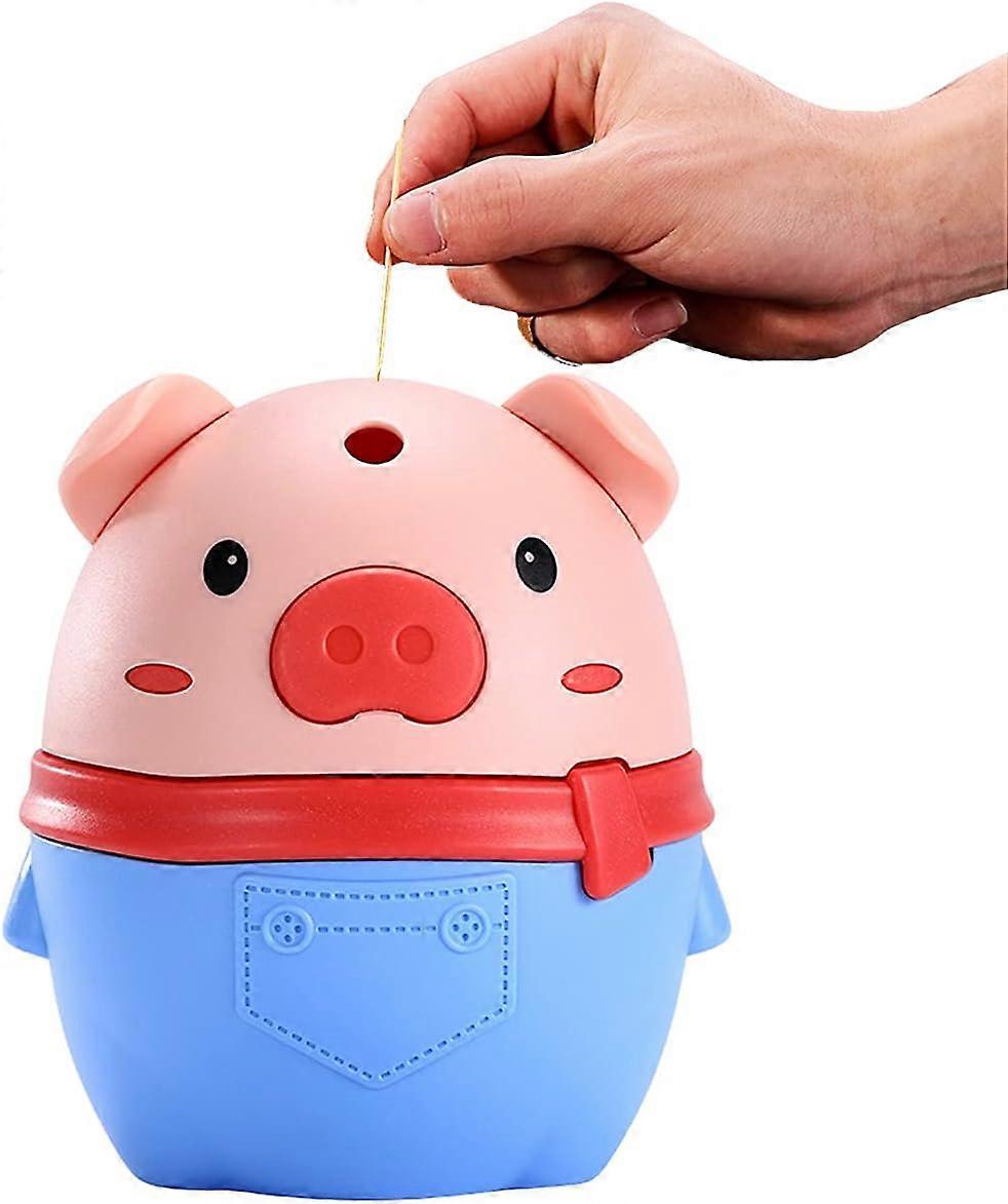 Cute Pig Toothpick Holder - Automatic Dispenser Box