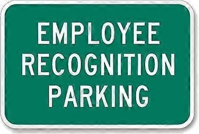 التعرف على الموظف وقوف السيارات لافتة ديكور الحائط 8x12 القصدير تسجيل