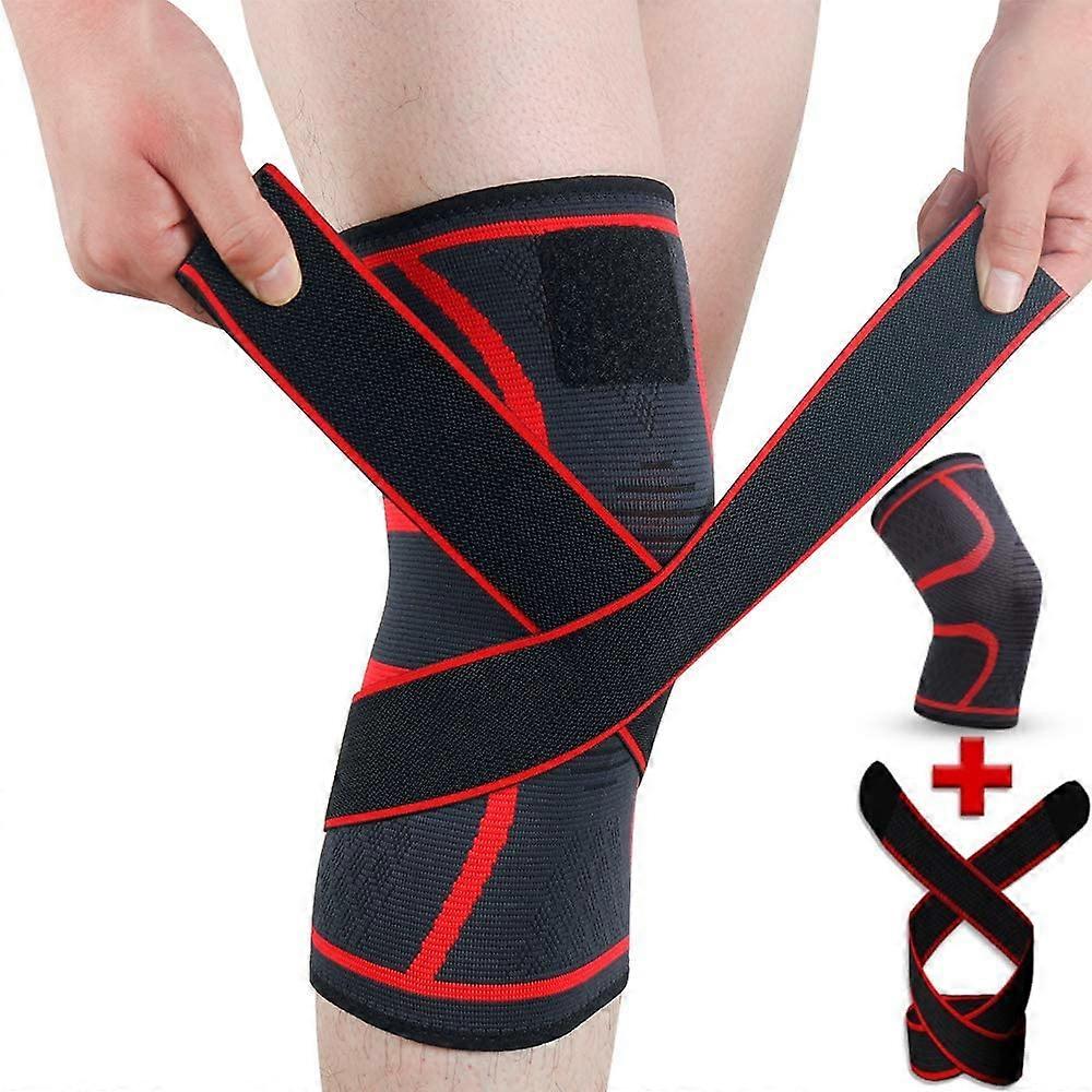 Knee Brace for Pain Support Compression Sleeves with Removable Bands