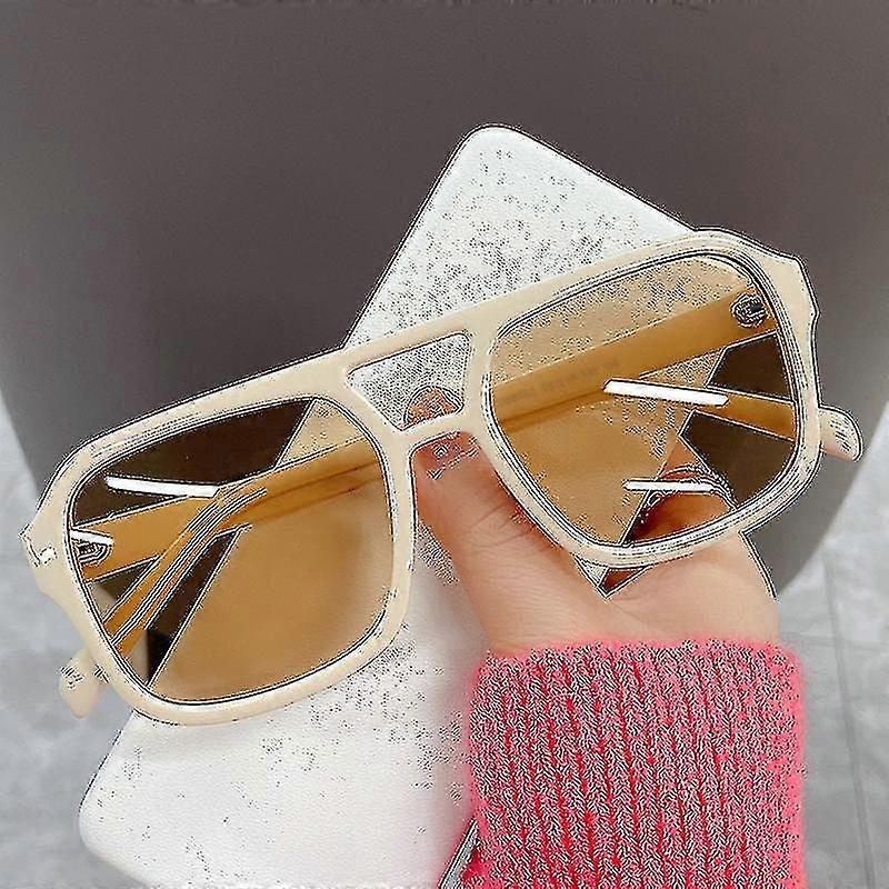 Retro Double Brids Square Sunglasses C S Gradient Eyewear