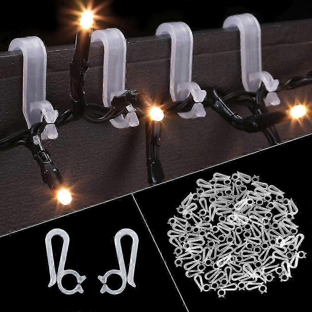 60 Pcs Gutter Hooks For Hanging Christmas Lights - Secure Holiday Lights Clips