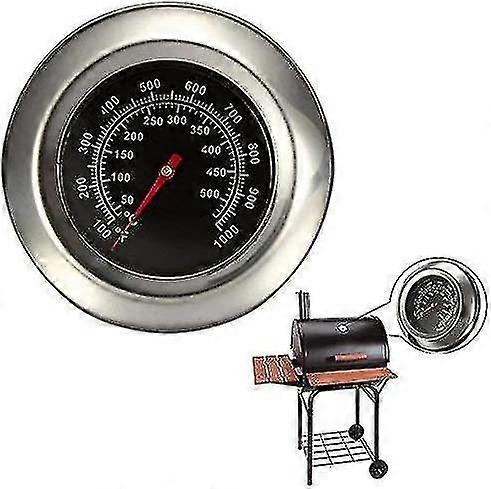 Grilltermometer i rostfritt stål, grillgrilltermometer med sond