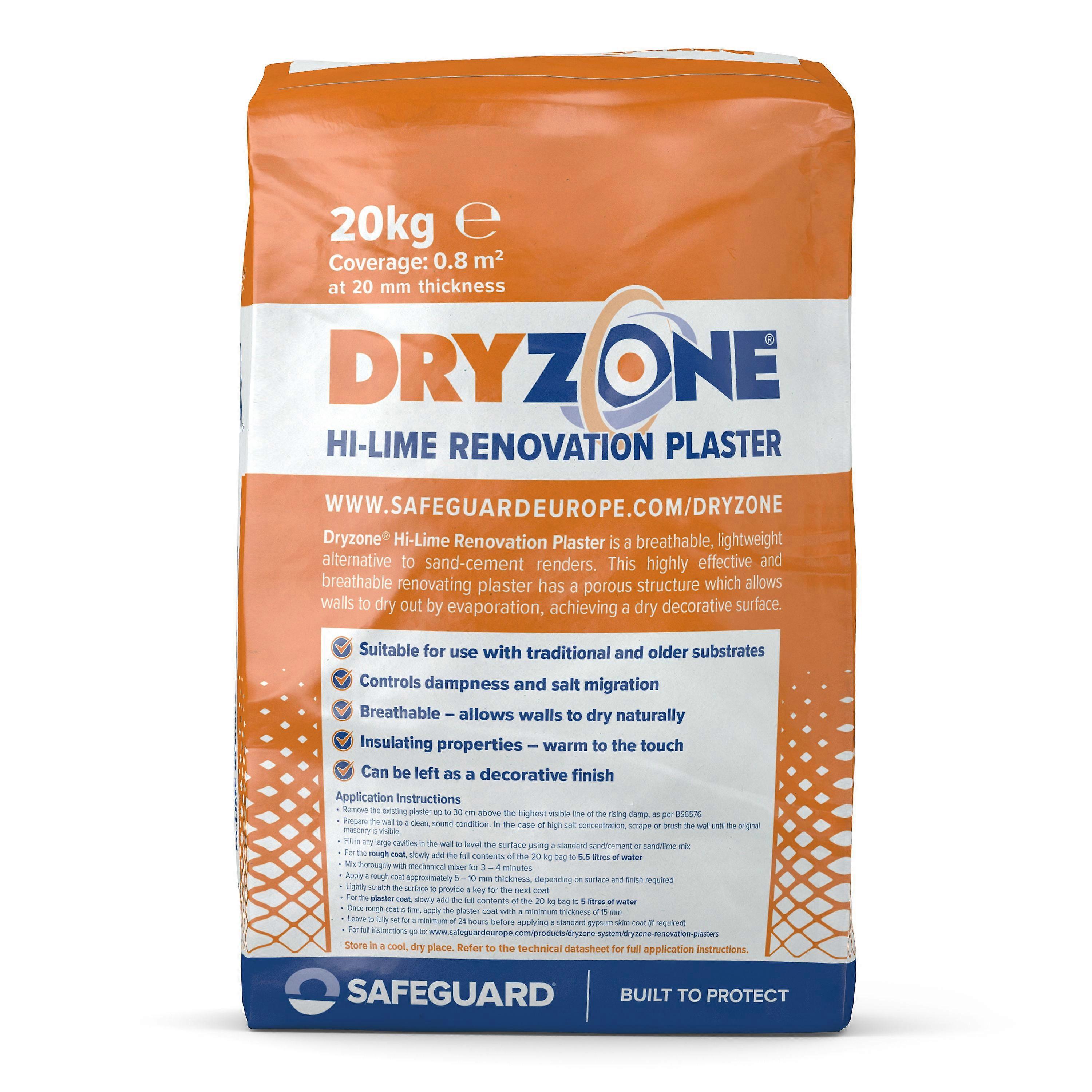 Dryzone Hi-Lime Renovation Plaster 20kg