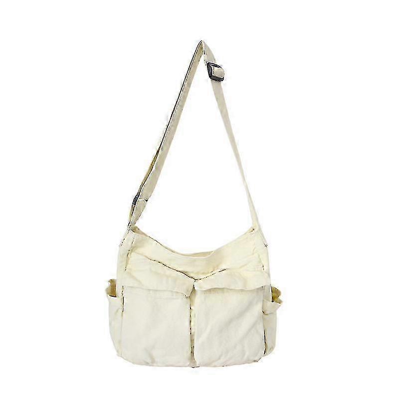 Borsa a tracolla inclinata grande in tela denim - Resistente ed elegante
