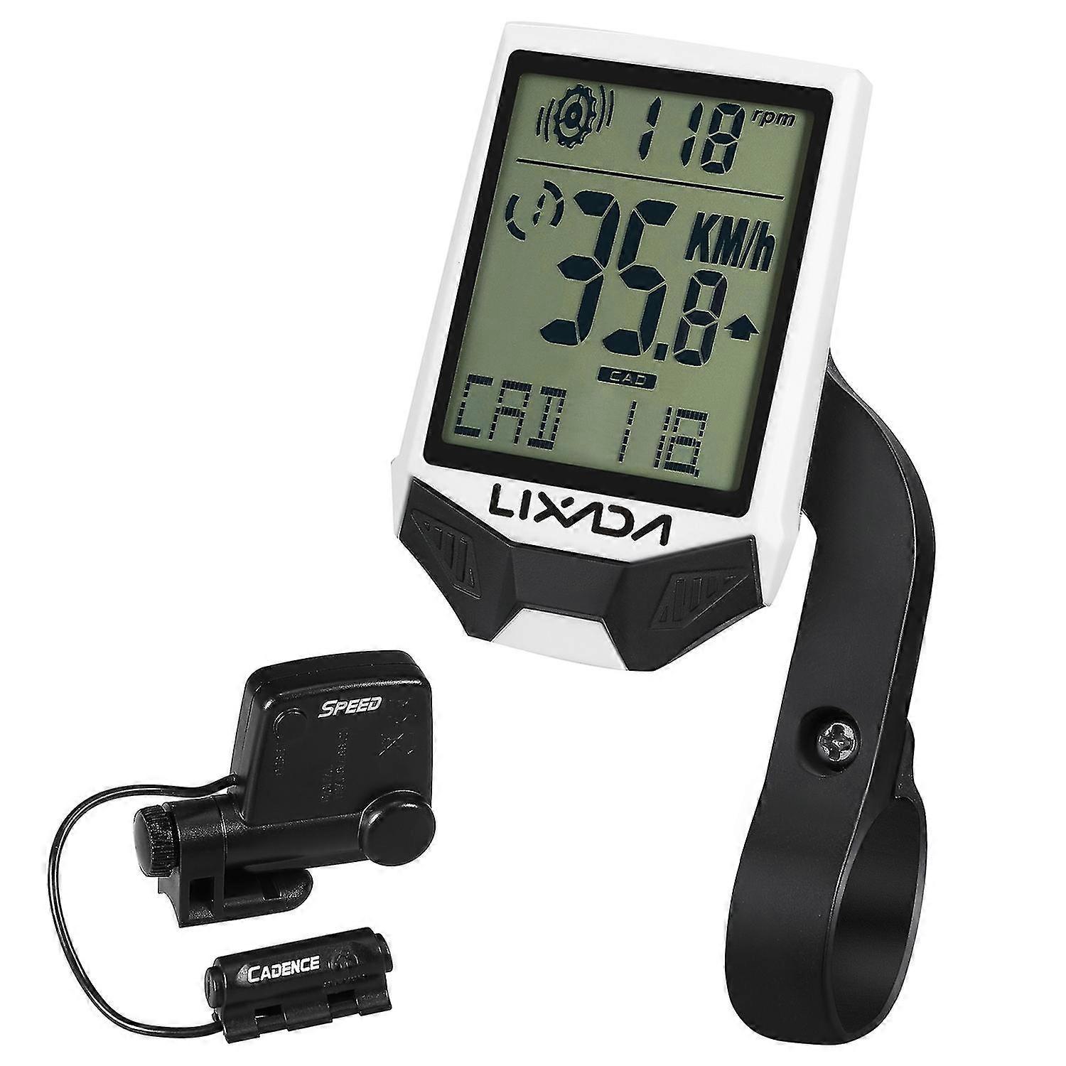 Cycling Wireless Computer Bike Computer Cadence Multifunctional Rainproof Cycling Computer with Back