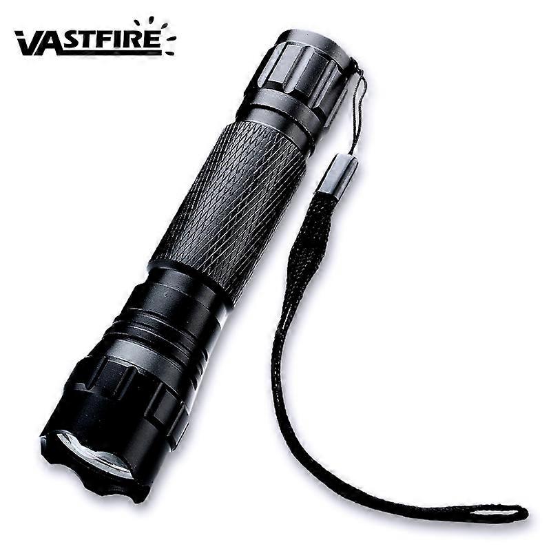 Black Tactical Flashlight 2000lm T6 LED Flashlight ON/OFF Mode Military Torch with Mount and Remote Pressure Switch