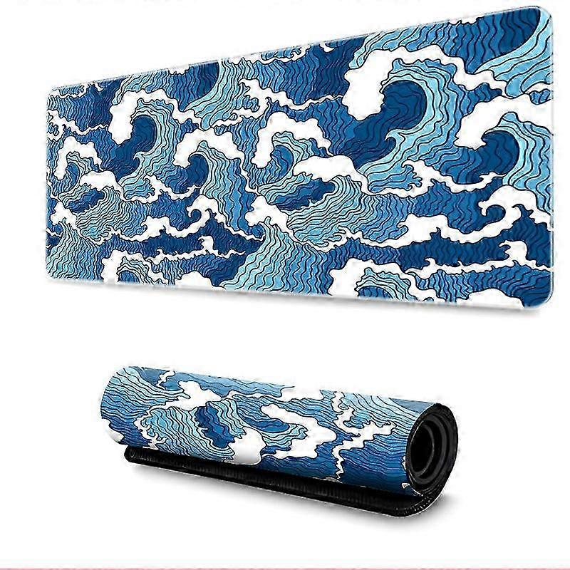 high qualityInk Painting Mouse Pad Game Mouse Pad, With Non-Slip Base Precision Control Game Mouse Pad, ( Wave)